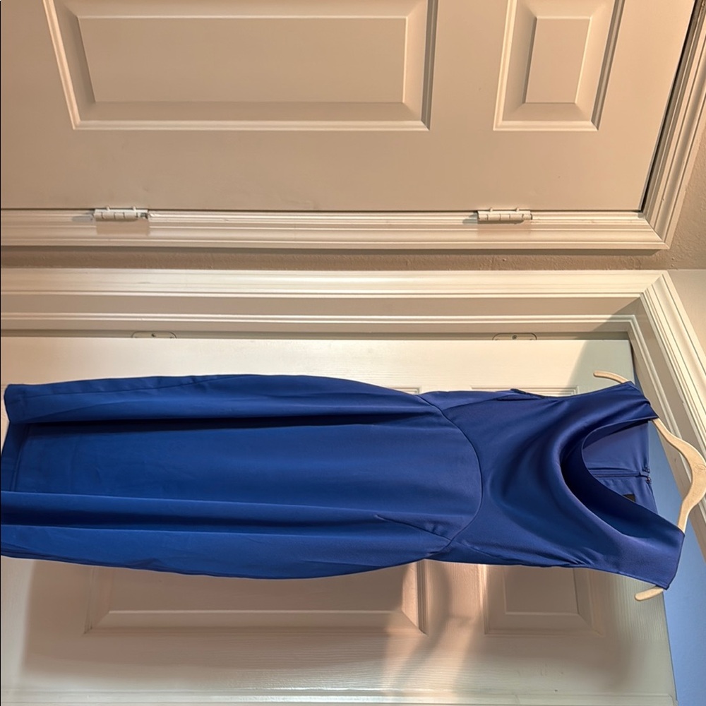 Banana Republic Blue Cowl Neck Sheath Dress